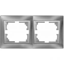 Edm - Rahmen Für 2 Horizontale Elemente Silber 154x81x10mm Europa Solera Serie Erp72au