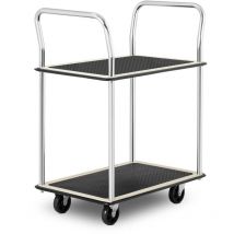 MSW - Etagenwagen 120 kg Transportwagen 2 Ebenen je 72 x 43 cm Handwagen Lagerwagen