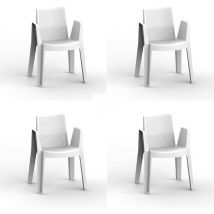 Play Set 4 Silla Con Brazos Interior, Exterior Blanco - Garbar