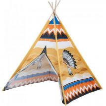 Tipi Spielzelt für Kinder – Buntes Indianer-Design – Wasserabweisend – 120 x 120 x 150 cm – Ab 3 Jahren