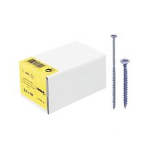 E-normpro - Tornillos para tableros aglomerado, azules, 5,0x 80/48 hp E-NOORMpro (Por 200)