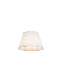 Pleated Lampshade White Round Angled 25/15/16.5