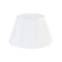 Pleated Lampshade White Round Angled 35/21/20