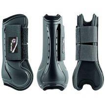 Full, Marron foncé: Paire de protecteurs de flux d'air en néoprène perforé avec système d'aération et renfort plastique