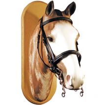 Cob, Marron: Bridon de dressage en cuir avec double rênes en cuir lisse pour mordre et filet