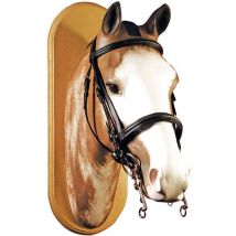Full, Marron: Bridon de dressage en cuir avec double rênes en cuir lisse pour mordre et filet