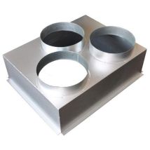 Plénum acier galvanisé 500 x 400 mm – Caisson de distribution d'air chaud – BAILLINDUSTRIE