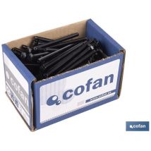 Cofan - din 933 c-8.8 5/8 x 45 n unc caja 10 unid. , Tornillo cabeza hexagonal Whitworth (unc) DIN-933, rosca total, clase 8.8, color negro. Medidas