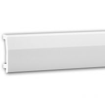 Plinthe 653106 Profhome Moulure décorative design moderne blanc 2 m
