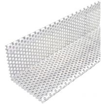 Daprona - Plinthe à graviers en aluminium, épaisseur du matériau 1,0mm, épaisseur 1,0mm, argent, tôle perforée en aluminium, bordure adaptée pour