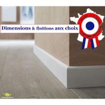 Plinthe en médium prépeinte blanche de très grande qualité – fabrication FRANCAISE – différentes dimensions et finitions - 10cm - 14 ML - Arrondi.
