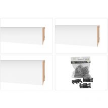Plinthe mdf 19x70mm plinthe profilée plinthe blanche: 2 mètres / 1 bande, Plinthe MS10016 - Hexim