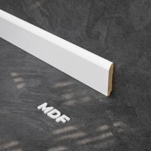 Plinthe mdf 2 m - Blanc - 80 x 14 mm, Lot de 5