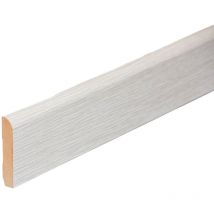 Plinthe mdf 2 m - Pin blanc - 80 x 14 mm, Lot de 5