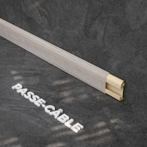 Plinthe Passe-Câble pvc 50 mm - Chêne Naturel - 1 m