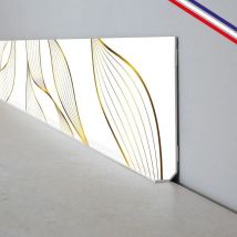 Lot de 10 Plinthes PVC Or - 99deco - H8 x L100 cm Profondeur 14 mm