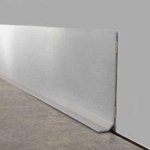 Lot de 25 Plinthes pvc Gris Alu - 99deco - H8 x L200 cm Profondeur 14 mm