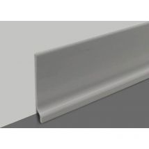 Plinthe souple en pvc, de grande qualité, Blanc, Gris clair, Gris foncé, ou Noir, hauteur 70 mm, longueur au choix - Gris clair - 8 ml.
