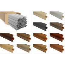 Plinthes en pvc paquets d'épargne plinthes 23x65mm gaine de câble moderne: 8605 Lampe en noyer aspect bois, 30 Mètres / 15 Bandes