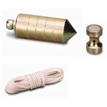 Plomada Albañil 0700Gr Nuez Magnetica Hierro Laton Nusac