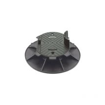 Jardinex - Plot terrasse bois réglable 3,5 - 5 cm - Noir