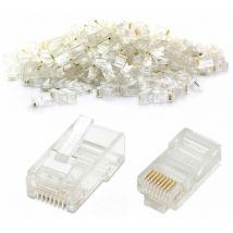 Plug connettore adattatore ethernet rj45 cat 5 cavo rete connettori 8p 8c 90pz