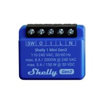 Shelly - Plus 1 Mini Gen. 3 Commutateur sans fil Wi-Fi, Bluetooth