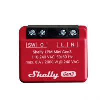 Shelly - Plus 1PM Mini Gen. 3 Commutateur sans fil Wi-Fi, Bluetooth