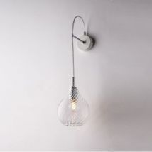 Bonetti Illumina - Pluvia - Applique en fer et verre pyrex transparent 1 lumière .14 - P.21 - BL264-AP1-TR
