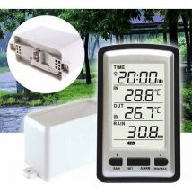 Pluviomètre électronique,Pluviomètre sans fil Portable Haute Précision Radio Contrôlé Numérique Pluviomètre Outil de Mesure de Pluviomètre