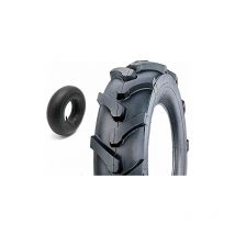 Union - Pneumatico + Camera d'Aria per trattorino 3.50-8 tm Rinforzato 4PR Gomma Ruota copertone falciaerba falciatutto motozappa