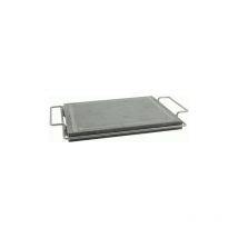 Lifeingarden - PoA le a griller 30x30 cm en pierre ollaire naturelle avec poignA es et pieds de support pour barbecue cuisson diA tA tique Made in