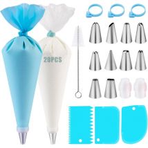 Longziming - 40 Pcs Poche a Douille Patisserie, Douille Patisserie, Kit Patisserie, Accessoire Patisserie, Douille Patisserie