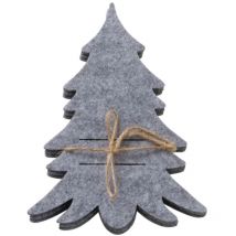 Poche en feutre pour couverts filzy en forme de sapin.