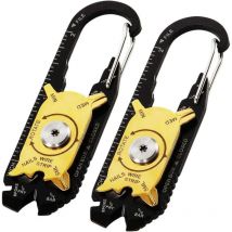 Poche Multi Outil, Tournevis à Frapper Opener Porte-clés Outil en Plein Air de Poche Outil 2Pcs