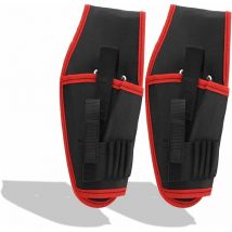 Aougo - Pochette de ceinture de perceuse électrique 2 pièces, sac multifonctionnel d'outil d'électricien sans fil portatif de ceinture de taille