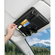 Pochette de rangement pour pare-soleil de voiture, pochette pour accessoires d'intérieur de voiture, pochette de rangement pour voiture, camion, suv
