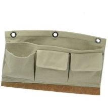 Pochette tissu crème 3 poches cm38xh24,5x5