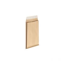 Pochette à soufflets 3 cm kraft brun armé 130 gr La Couronne 229 x 324 avec fenêtre 50 x 100 - Paquet de 50