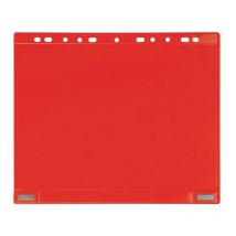 Pochette transparente magnétique l265xH315mm rouge pour format din A4