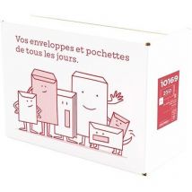 Pochettes administratives 229 x 324 autocollante avec fenêtre - Boîte de 250