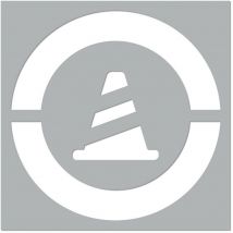 Pochoir Cône de Signalisation pvc Expansé Plot de Signalisation Cône de Chantier. Plusieurs tailles au choix - 800 x 800 mm