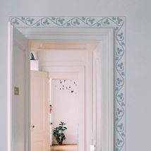 Pochoir, motif floral, feuillages, décorez vos mur, 40 cm X 15 cm