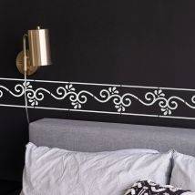 Pochoir, motif floral, parfait pour votre décoration, 40 cm x 15 cm