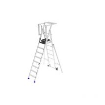 Matisère - Mobile Podestleiter klappbar 7 Stufen - Maximale Arbeitshöhe 3.75m - PIRL7SD-PS