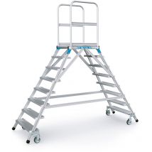 Zarges Podestleiter Fahrbar Mit 2x8 Leichtmetall-stufen