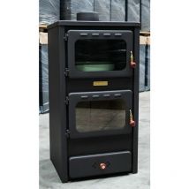 Poêle à bois avec four. Puissance de chauffage de 8 kW. Modèle ' Kupro Lux Oven Cast'