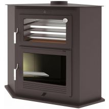Poêle à bois d'angle HL-100 r 9,5kW avec four - FM