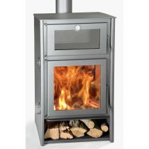 Panadero - poêle a bois eco design nice 11 kw titanium - Juan