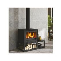 Godin - 411109000053K-Poêle à bois Beaupré peint noir 411109NOIR